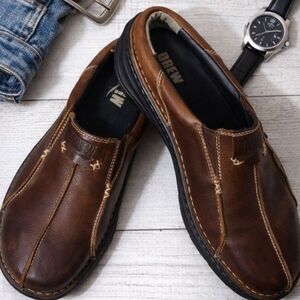 Drew Men’s Leather Slip-On Comfort Shoes 9.5 Wide